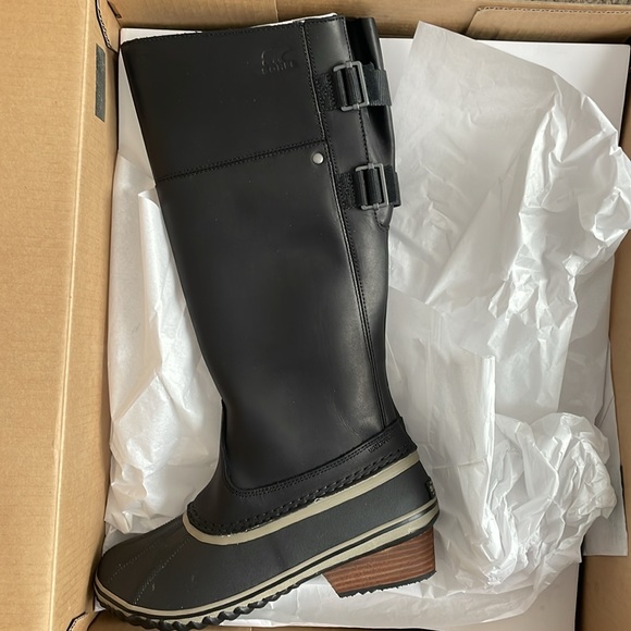 Rare 🔥 SOREL Slimpack Riding Tall waterproof Boots Black NEW IN BOX US 10.5 - Picture 9 of 17